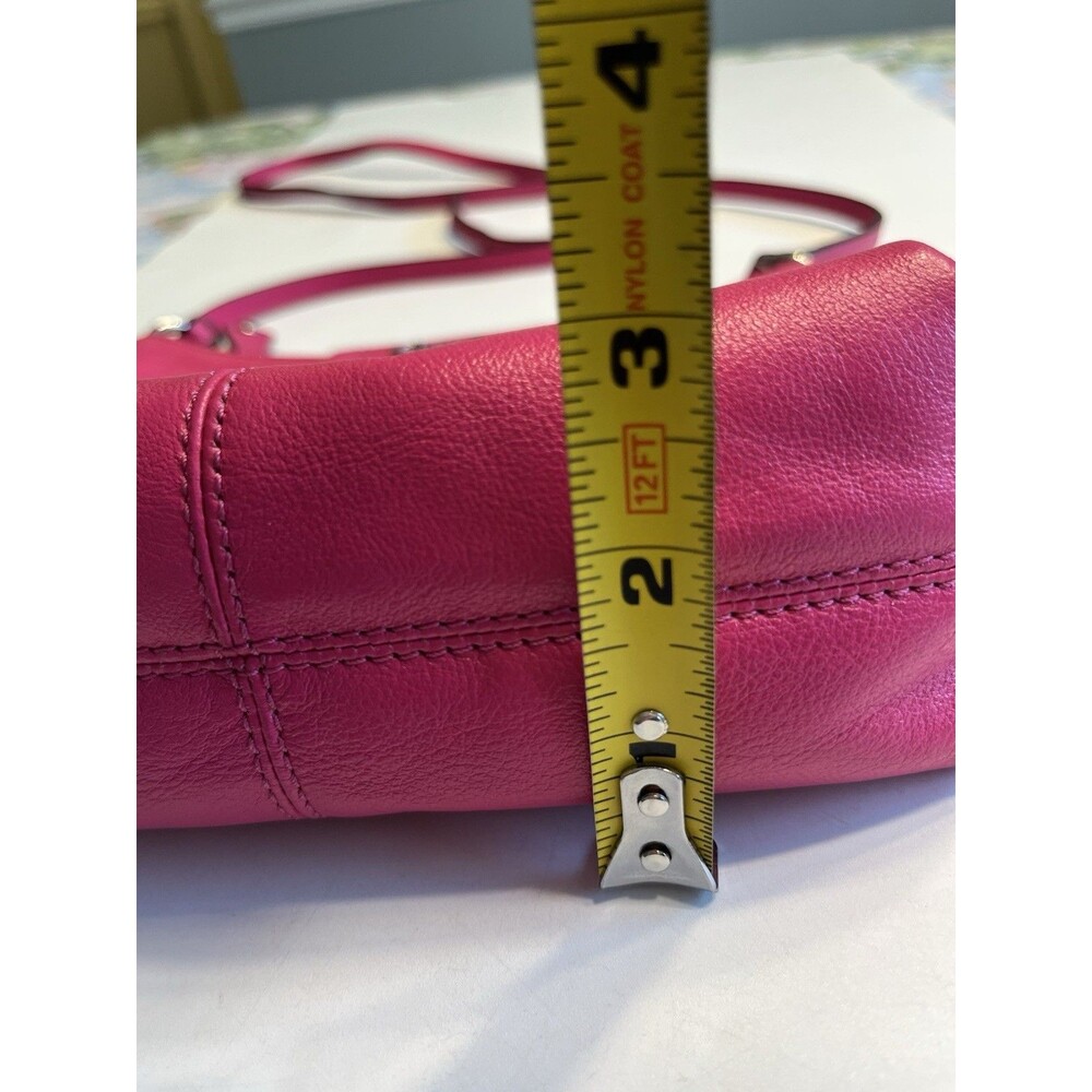 2pc Coach Pink Leather Shoulder Crossbody Handbag Purse w Matching Wallet - Picture 5 of 16